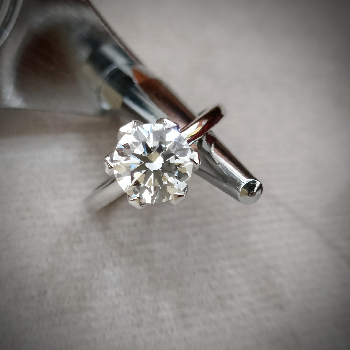 1.91 Carat TW Certified Round Brilliant Lab-Grown Diamond Solitaire Engagement Ring in 14K White Gold (E/VS1)