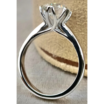 1.91 Carat TW Certified Round Brilliant Lab-Grown Diamond Solitaire Engagement Ring in 14K White Gold (E/VS1)