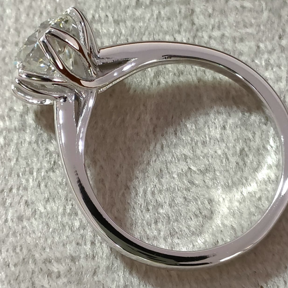 1.91 Carat TW Certified Round Brilliant Lab-Grown Diamond Solitaire Engagement Ring in 14K White Gold (E/VS1)